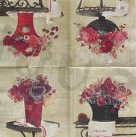 Serviette blumen im topf (rar)