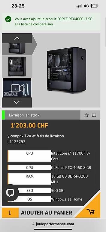 PCs: Pc RTX 4060  – Gebraucht aus Plan-les-Ouates von wil_8h7k 4