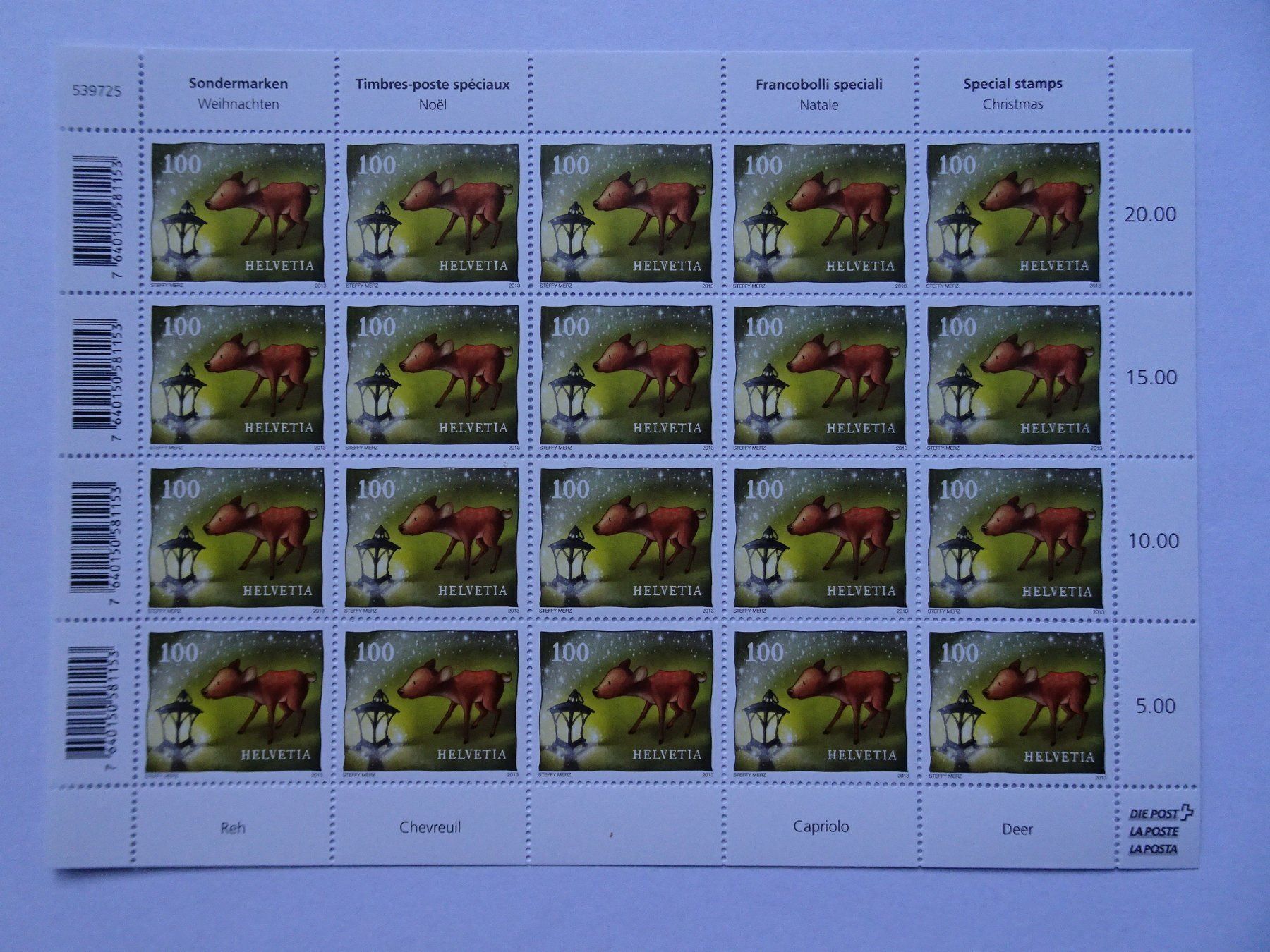 Alle Briefmarken: 2013*  Typ X – Neu (gemäss Beschreibung) aus Aadorf von Chnorli-Furz