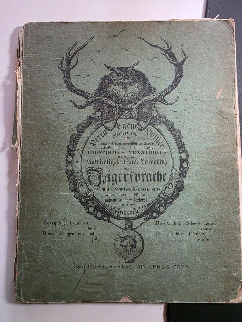 Libri: loses antikes Buch Jäger Sprache - 1855 – Difettoso da Walterswil BE venduto da Lonitti