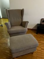 IKEA Ohrensessel mit Hocker beige guter Zustand