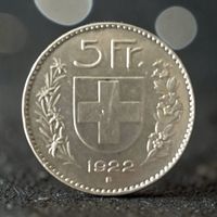 Schweiz 5 Franken 1922
