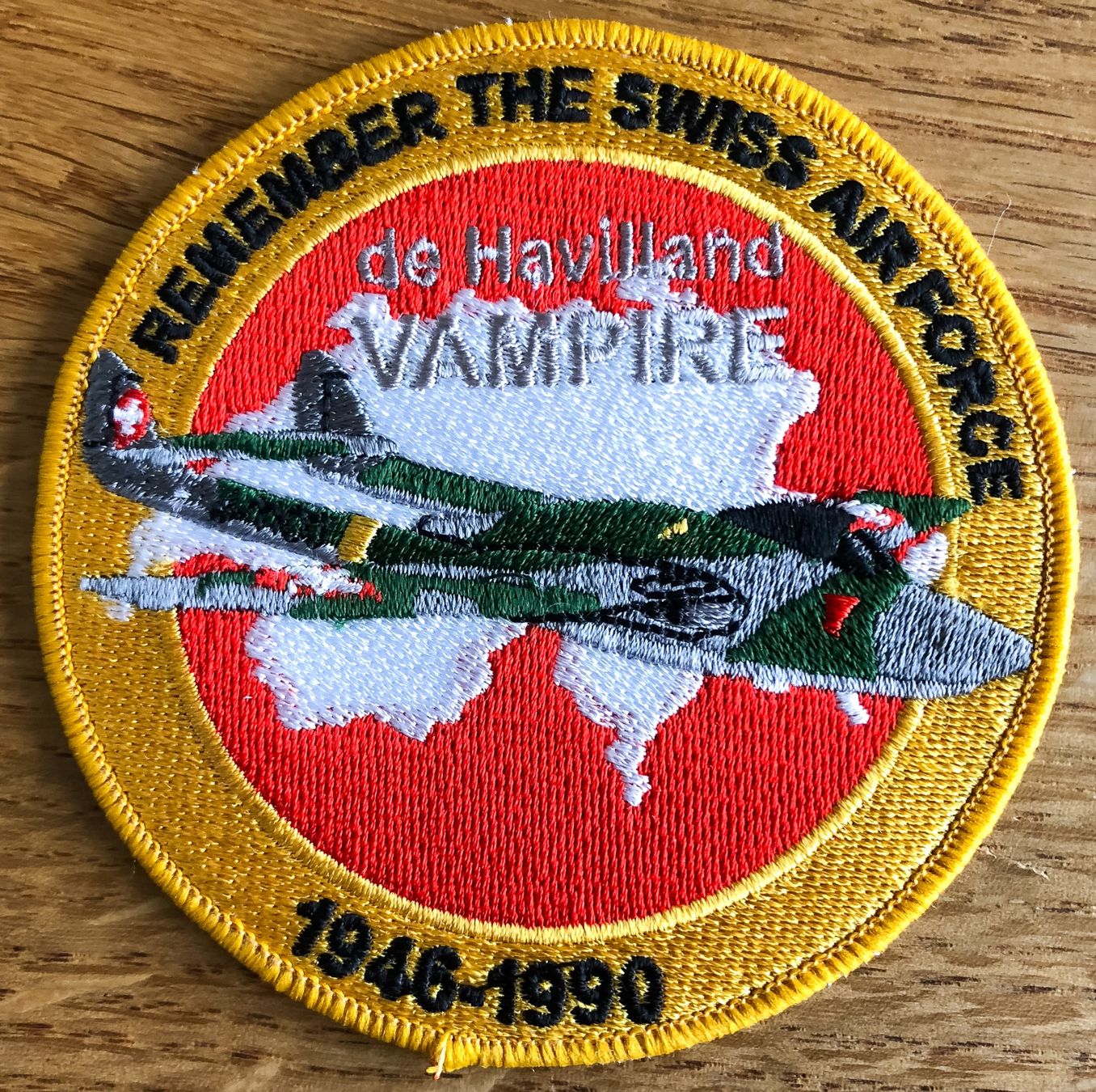 Schweizer Armee Patches: Schweizer Luftwaffe Vampire Patch – Neu (gemäss Beschreibung) aus Bern von mercandante