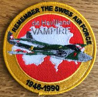 Schweizer Luftwaffe Vampire Patch