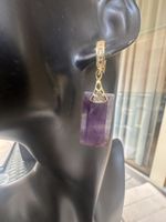 Ohrringe mit Amethyst   HANDARBEIT 