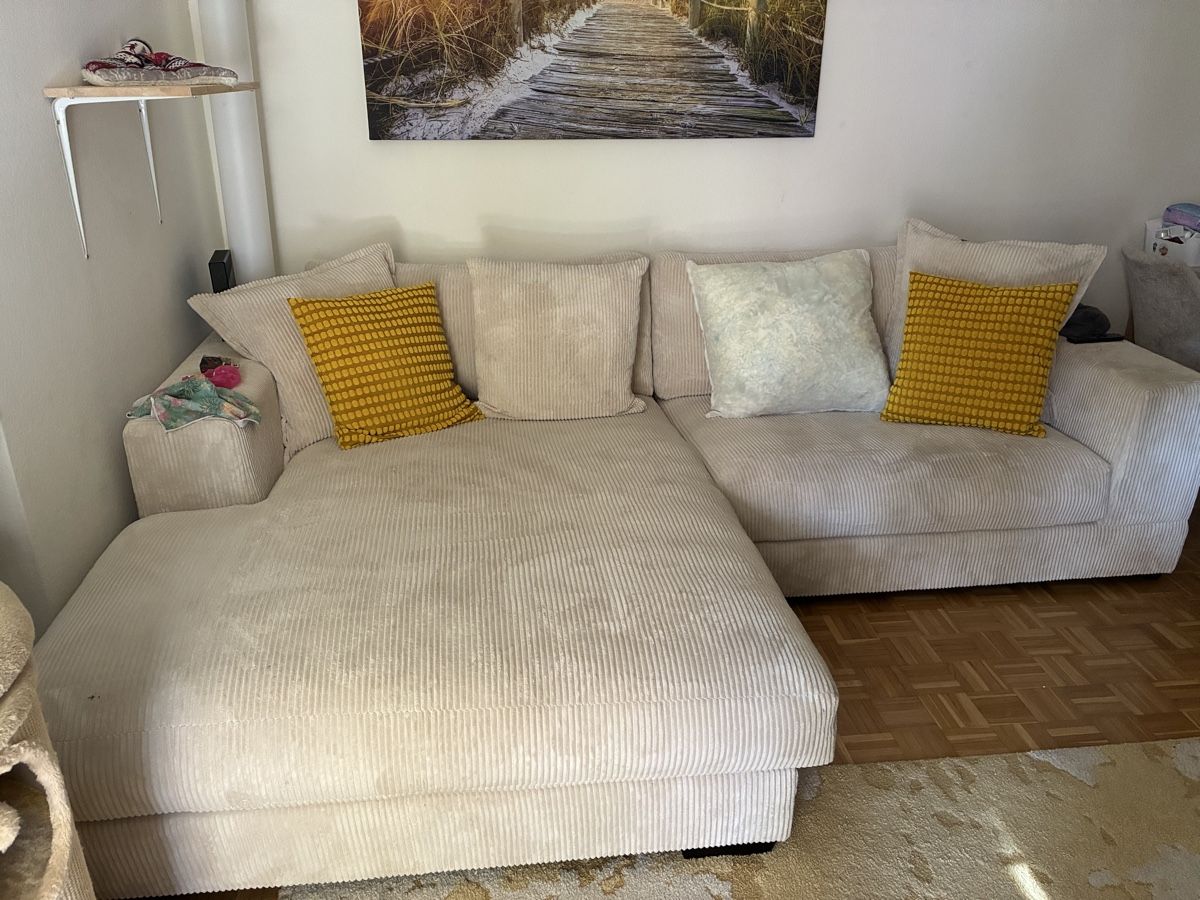 Divani: Ecksofa Sunny, Cord-Stoff cream – Usato da Uster venduto da nicole.sapienza 2