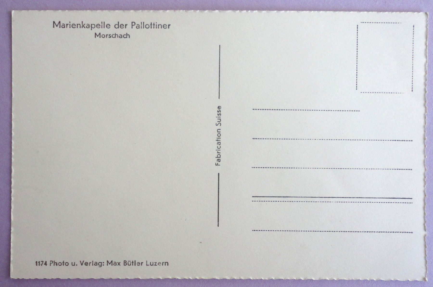 Cartoline postali: Marienkapelle der Pallottiner, Morschach – Usato da Fétigny venduto da Billy2miny 1