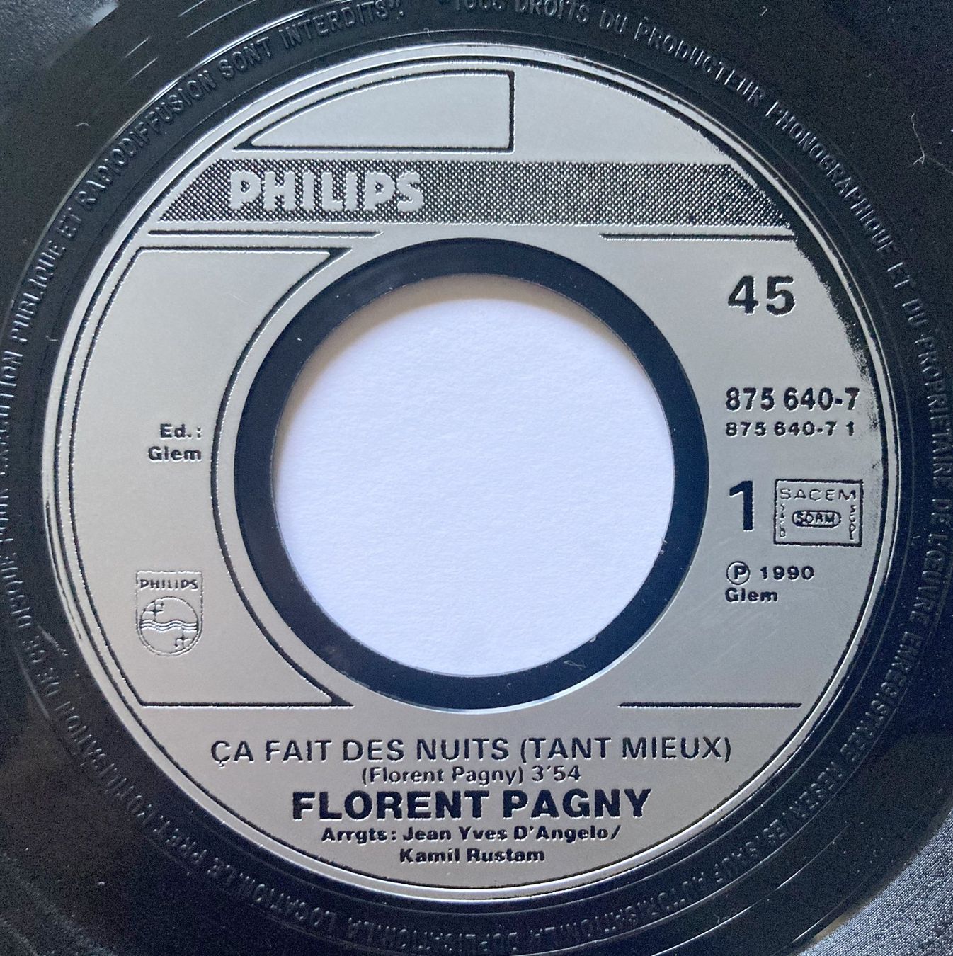 Vinyles: FLORENT PAGNY - CA FAIT DES NUITS – D'occasion à Bottens par hotter-than-hell 2