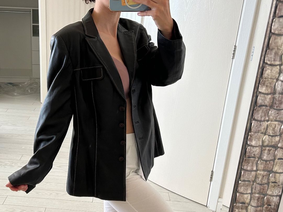 Gerry Weber Giacche: Gerry Weber brown leather jacket (D40/L) – Usato da Rüschlikon venduto da Tey_sl 2