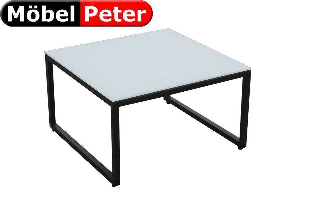 Tavoli: Salontisch 60x60 mit Glasplatte weiss – Nuovo e nell'imballaggio originale da Kölliken venduto da Peter-Moebel