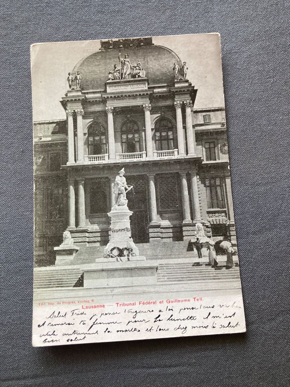 Cartoline postali: Alte Ansichtskarte Bundesgericht Lausanne, ca. 1900 – Usato da Zürich venduto da mik_h9ty