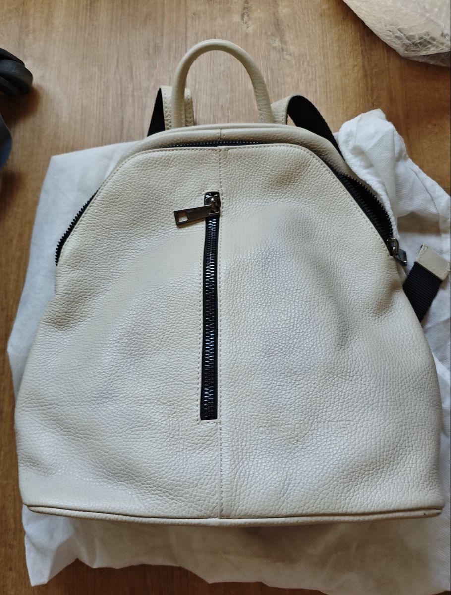Zaini: Stylish Cream Leather Backpack - Perfect for everyday! – Usato da Genève venduto da Noemie.wrmsi 7