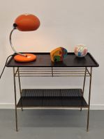 MCM Vintage Design, Beistelltisch + 2 Ablagen, Lochblech, 60