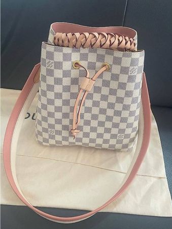 👜 ❤️ Louis Vuitton NeoNoe Damier Azur Rose 💋