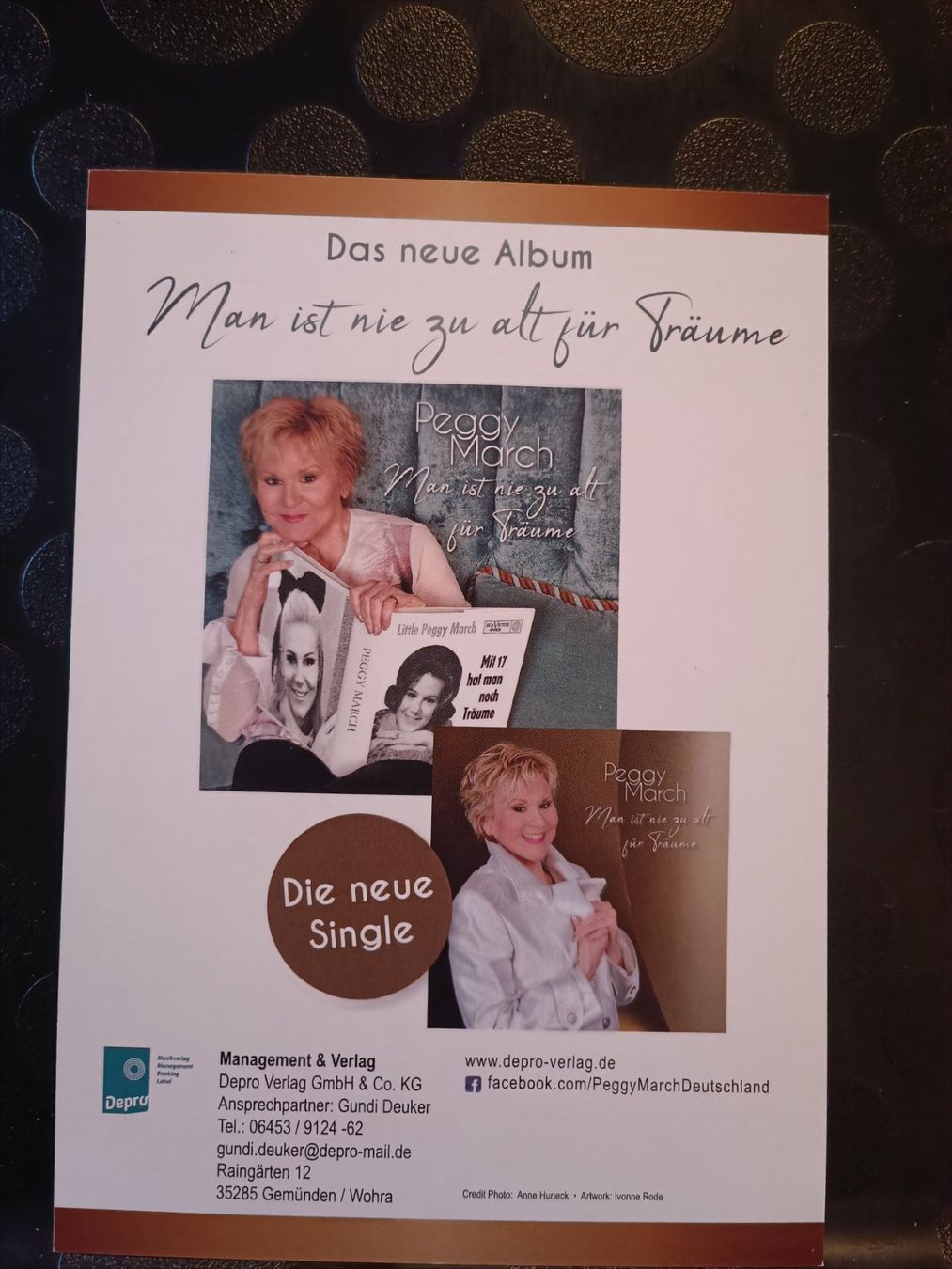 Autografi: Peggy March - handsigniert – Usato da Menziken venduto da Artographs 1