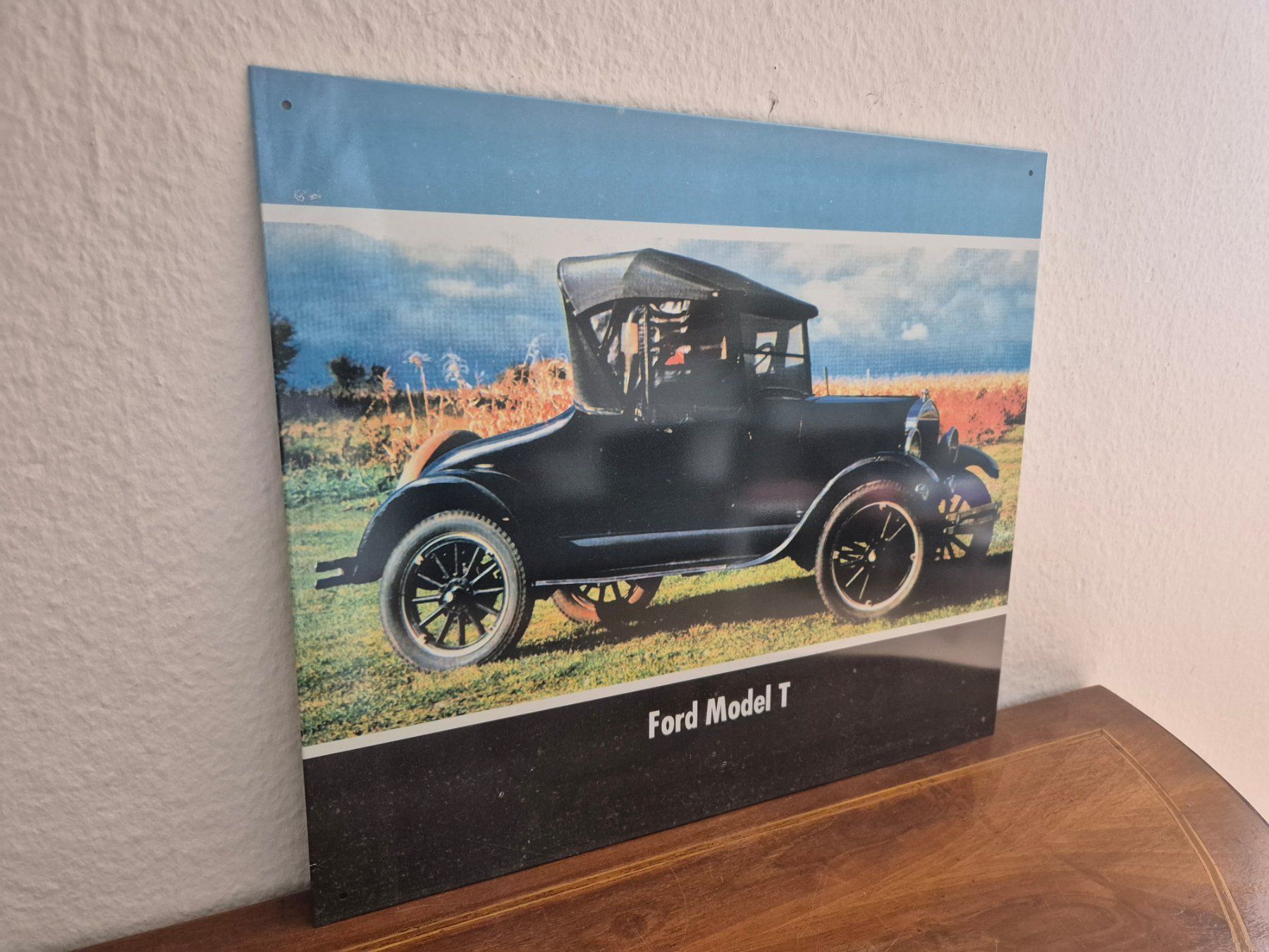 Ford Insegne: Blechschild Ford Model T Oldtimer Schild Blech Reklame Retro – Usato da Schaffhausen venduto da pfanis09 4