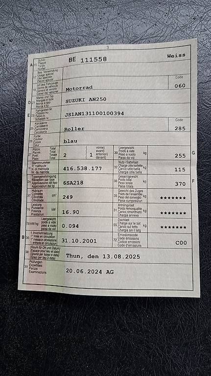 Suzuki Altro: Suzuki An 250 – Usato da Leissigen venduto da freibi08 4