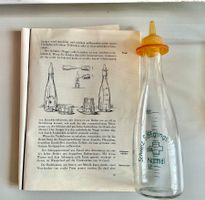 ANTIKE SCHWEIZER SÄUGLINGS GLAS SCHOPPENFLASCHE 30 ER JAHRE