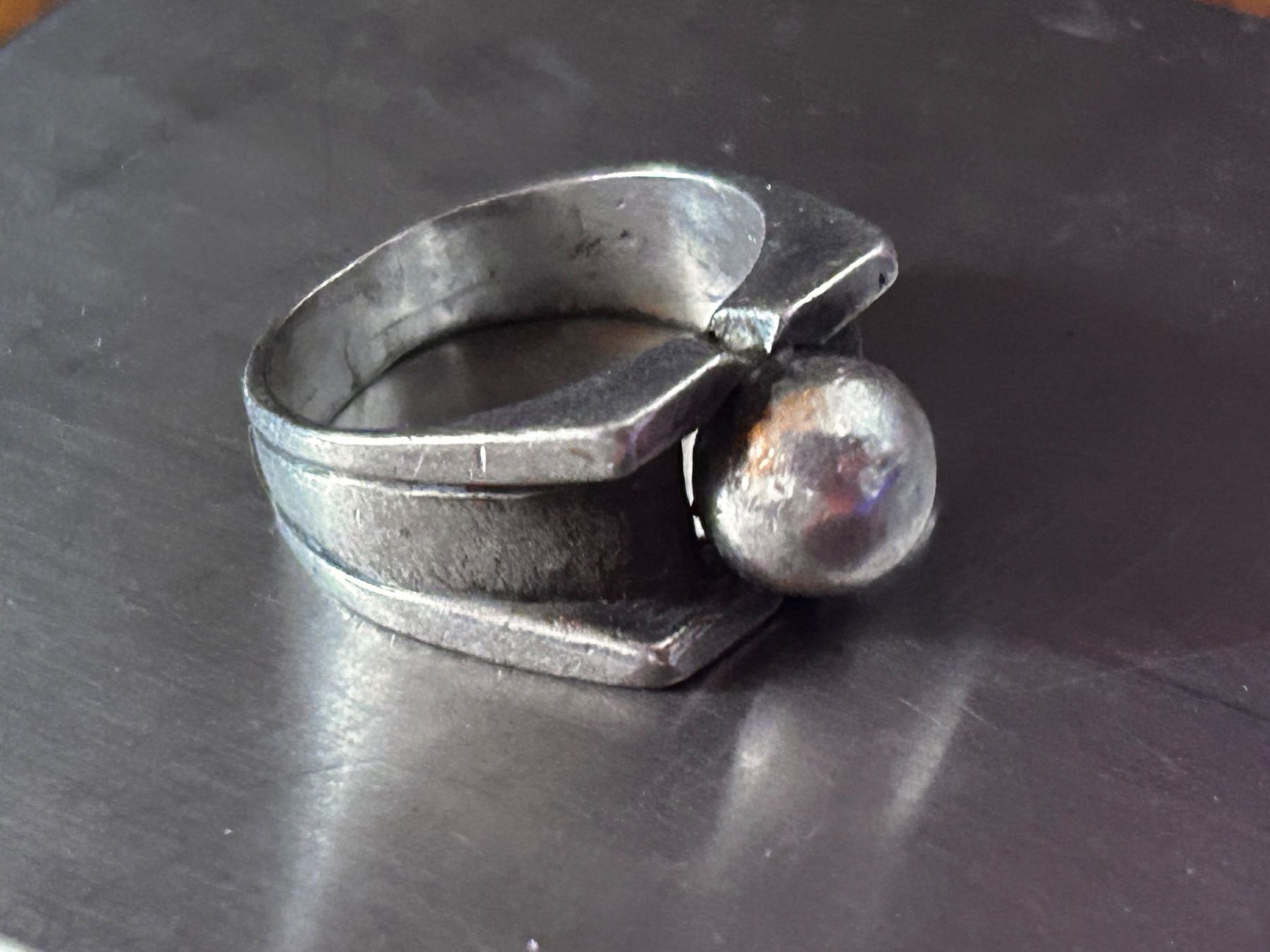 Ringe: Silberring Kugelring Abstrakt (Gr. 52) – Gebraucht aus Laufen von Bellavitaboom