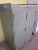 Metallschrank mit vielen Auszügen grün