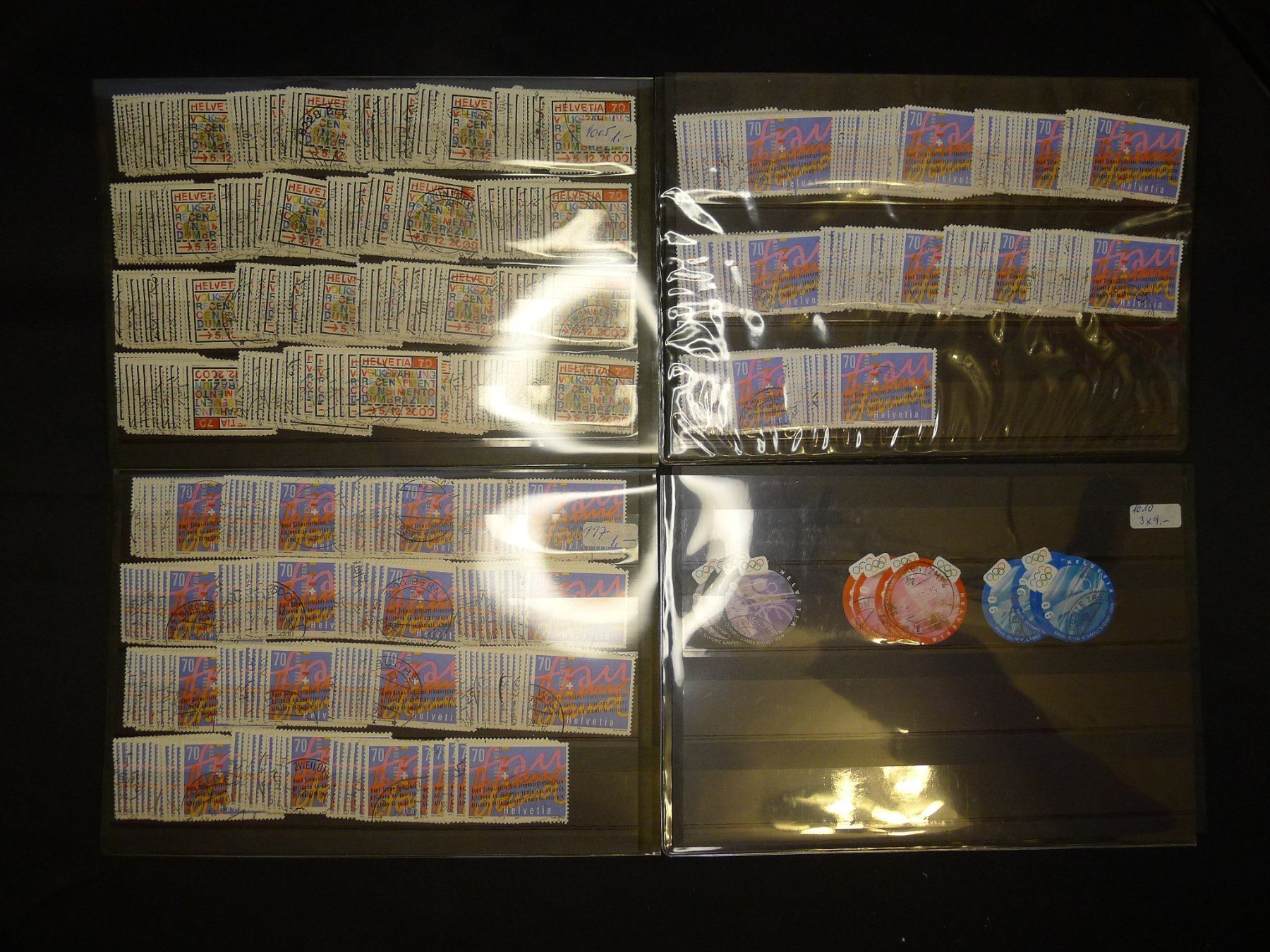 Tutti i francobolli: Schweizer Briefmarken Dubletten auf Steckkarten 2000-2002 – Usato da Dagmersellen venduto da q1w2e3r4 2