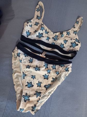 Sportliches Bikini weiss-blau, 38