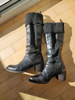 Navyboot Stiefel, Leder, Gr. 37, schwarz