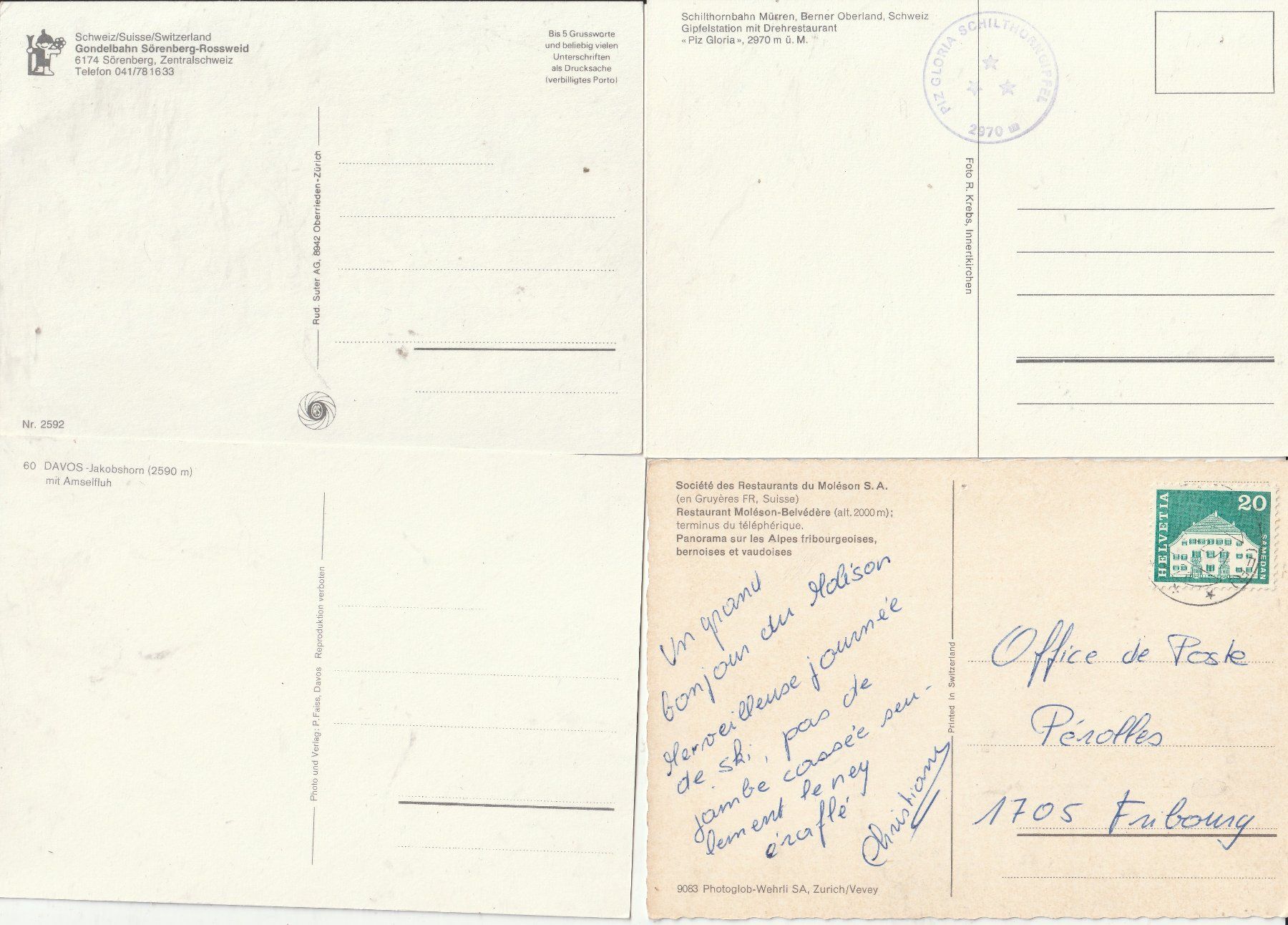 Cartoline postali: 20 Karten  Skigebieten - Bahnen – Usato da Lumbrein venduto da made02 3