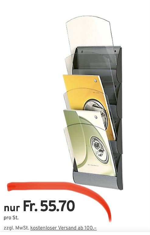 Altri mobili per ufficio: neue Wandhalter Integral, DIN A4, A5 oder 1/3 A4-Format – Nuovo e nell'imballaggio originale da Necker venduto da liq24 1