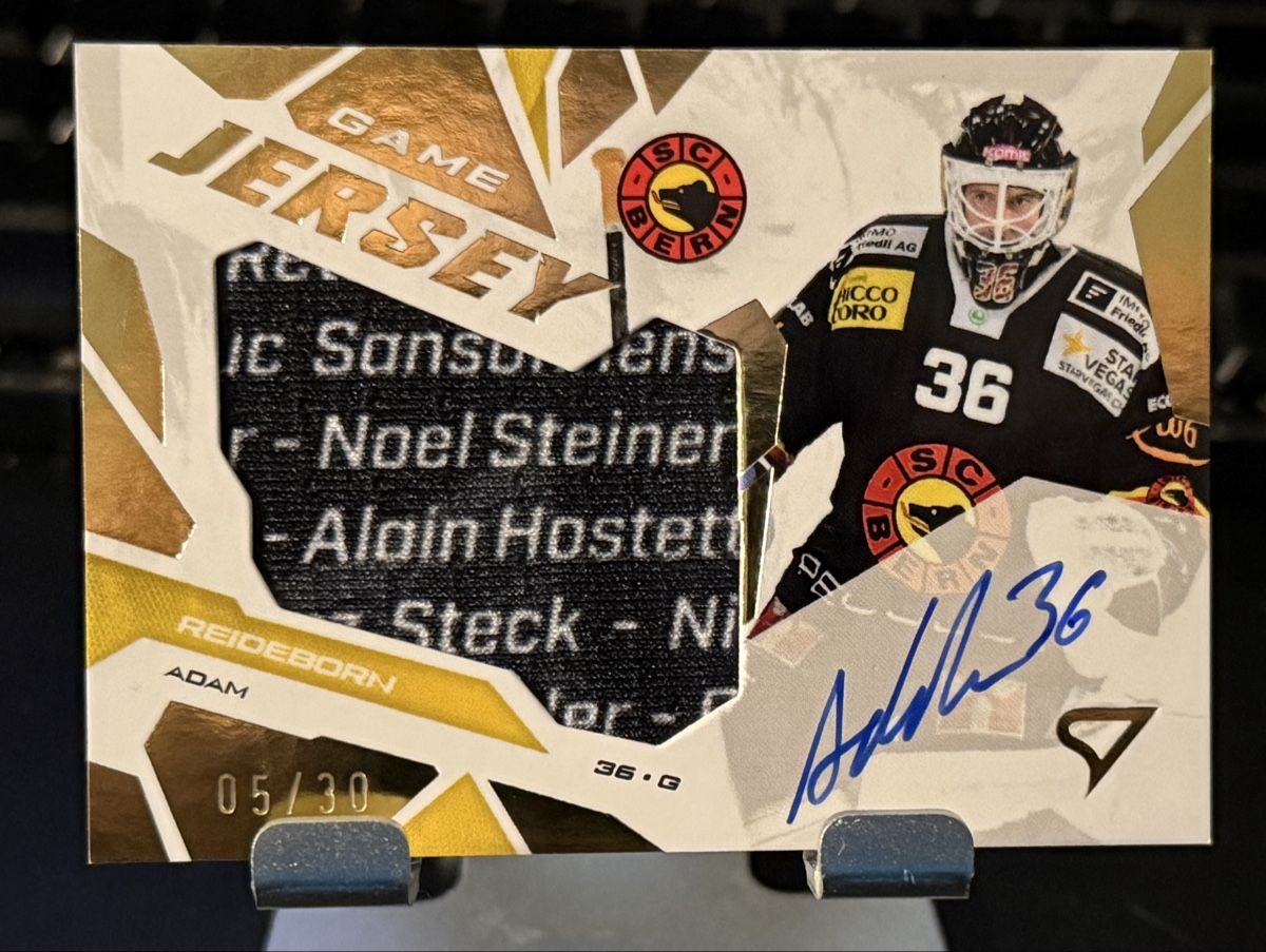 Sportzoo Carte collezionabili: Adam Reideborn 05/30 Game Jersey Auto – Nuovo (secondo la descrizione) da Zauggenried venduto da Puckcollector_NS