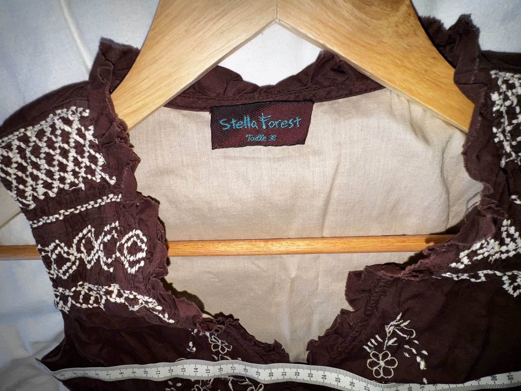 Stella Kleider: Robe Stella Forest marron brodée taille 38 – Gebraucht aus Ovronnaz von Etagne68 6