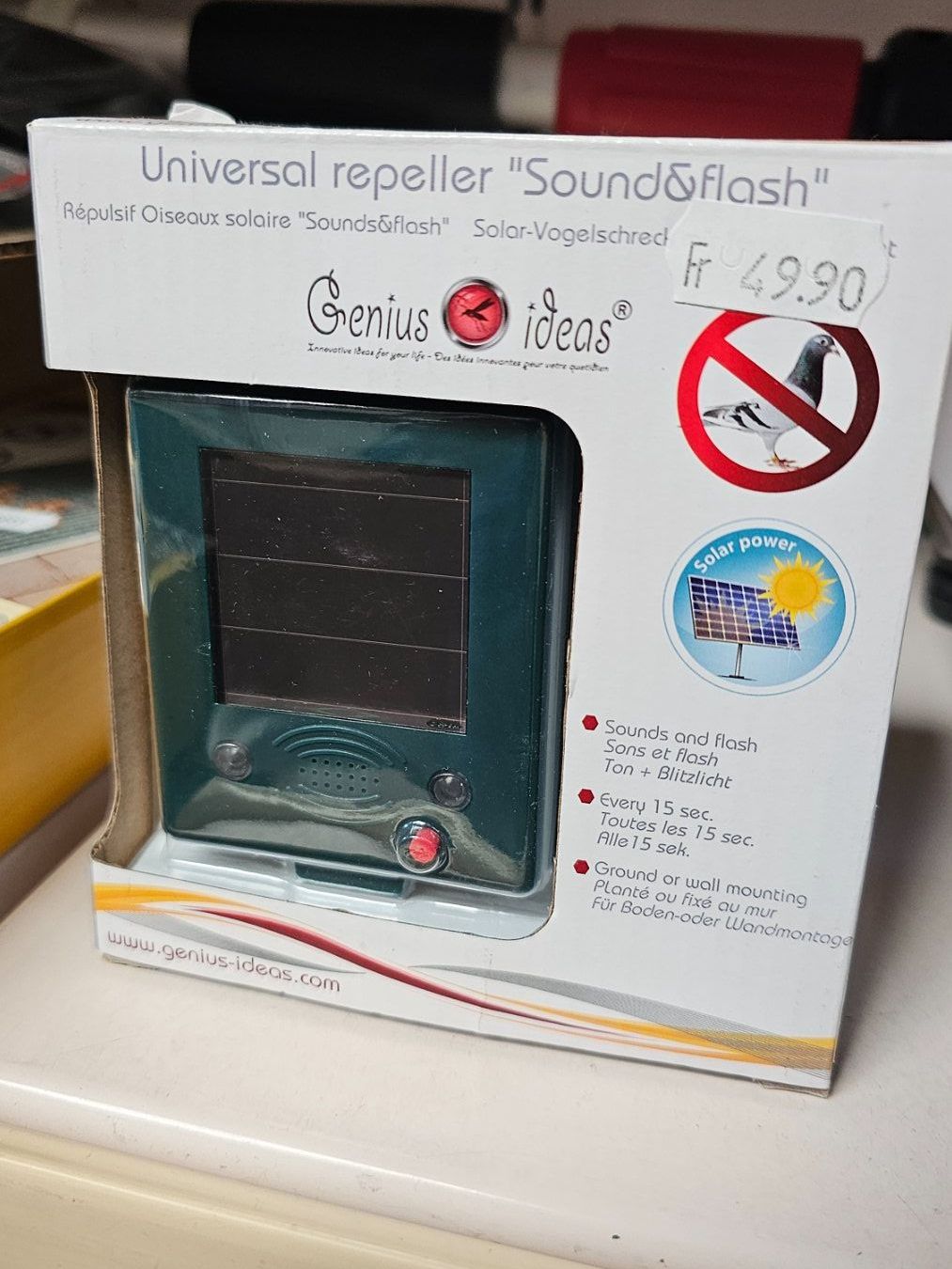 Sistemi d'allarme: Universal Vogelabwehr Sound & Flash ab Fr. 1.- – Nuovo e nell'imballaggio originale da Koppigen venduto da Bracher_Mail-House