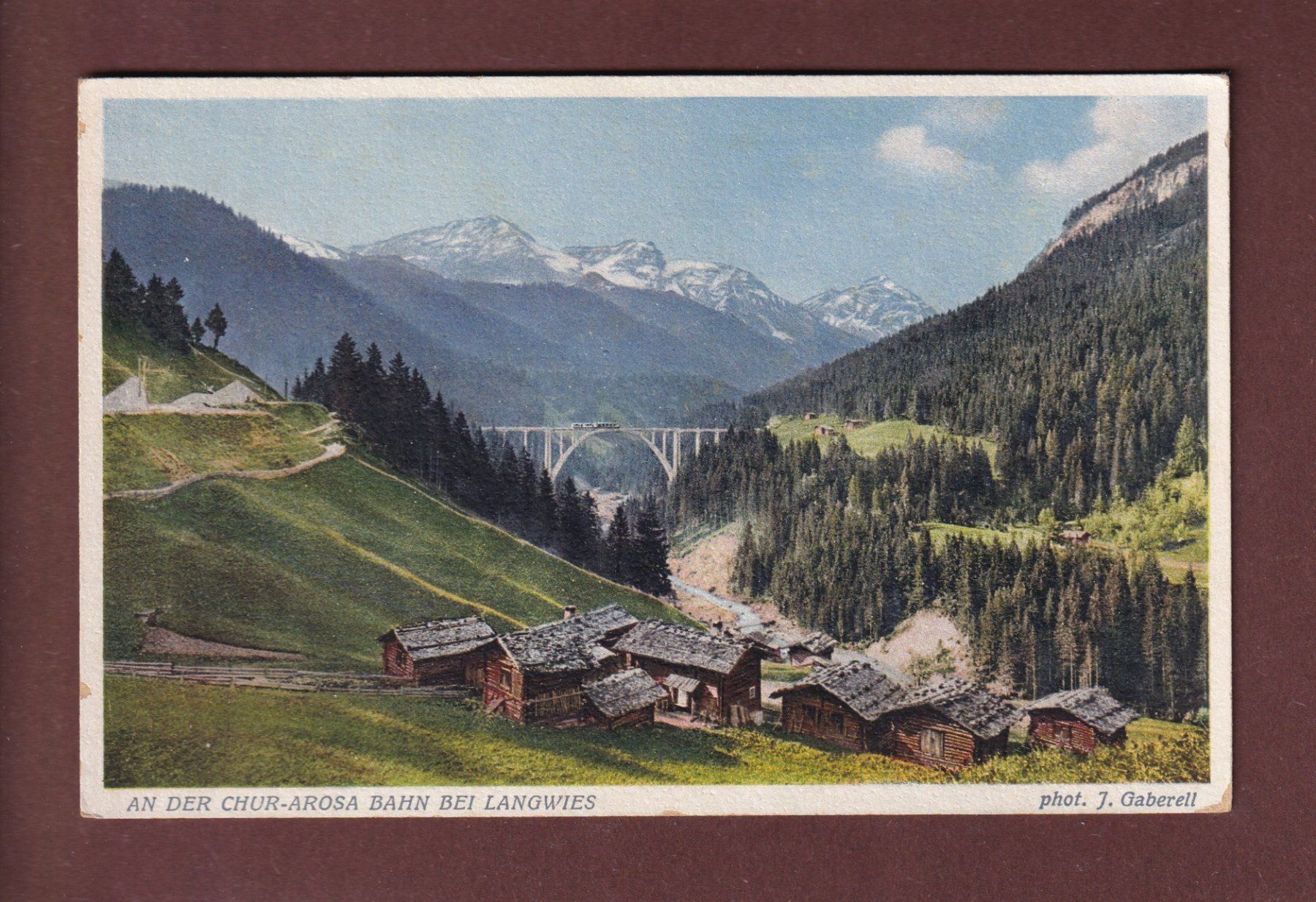Cartoline postali: CHUR-AROSA-BAHN bei Langwies – Usato da Pully venduto da nicecards-shop