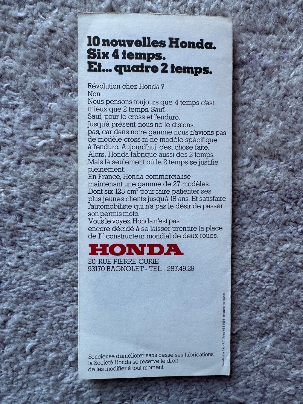 Honda Strada: Honda CB 250 , CB 125, CB360, MT , CR – Usato da Morrens VD venduto da kawah2 6