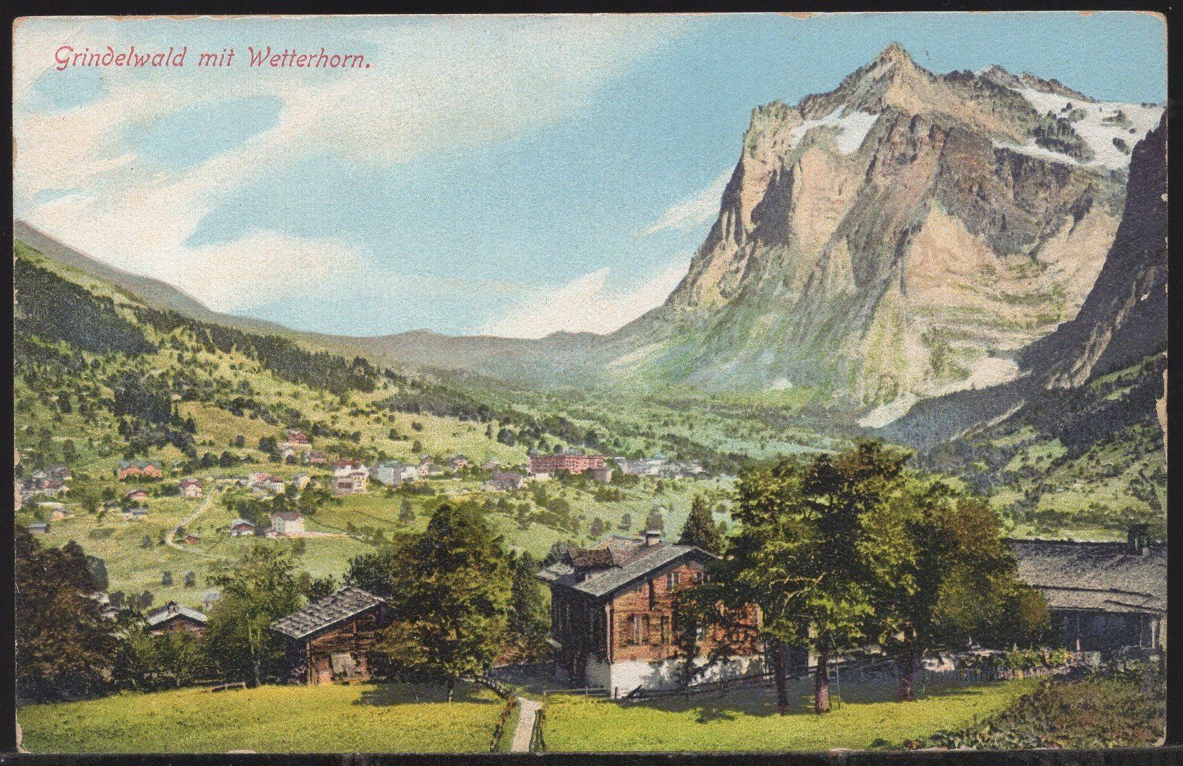 Cartoline postali: Grindelwald mit Wetterhorn – Usato da Aarau venduto da kufi44