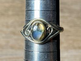 Silber 925 Ring natürlicher Labradorit