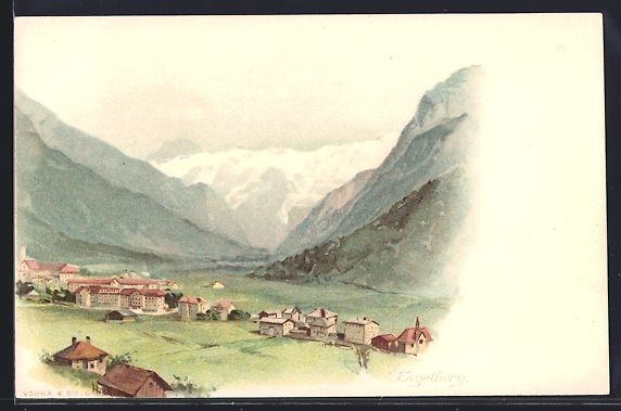 Cartes postales: Litho Engelberg, Totalansicht mit schnee – D'occasion à Berlin par bartko-reher