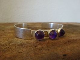 Armreif Amethyst 925 Silber / PERLI