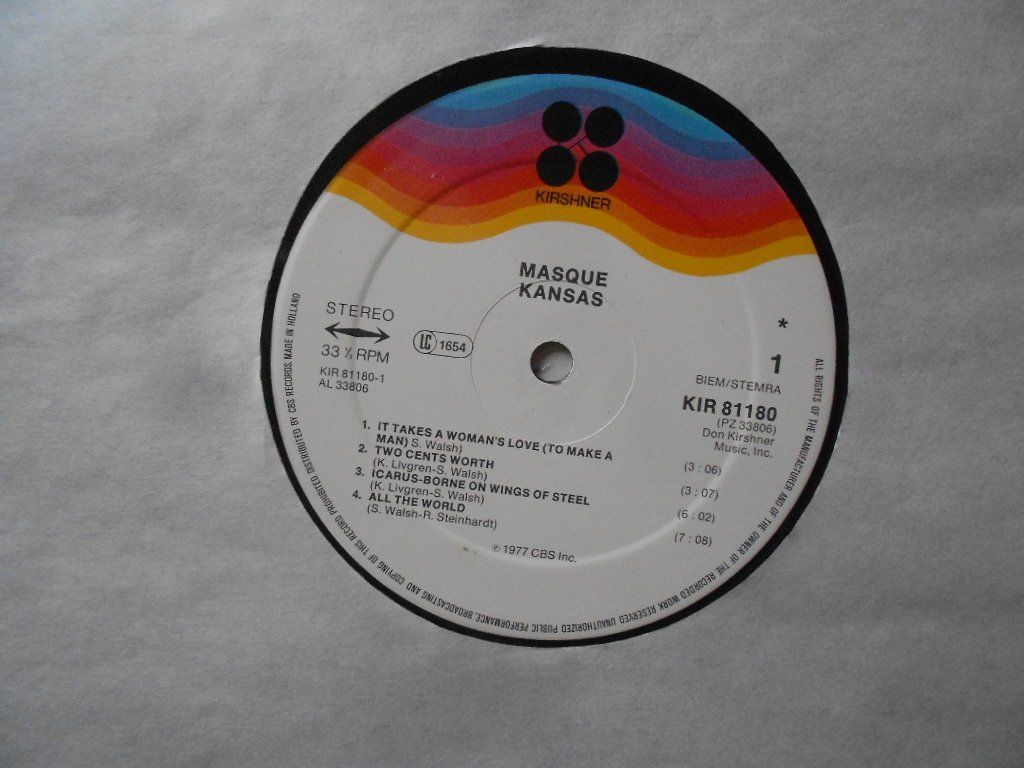 Dischi in vinile: KANSAS  -  MASQUE – Usato da Bex venduto da Giorgiob 3