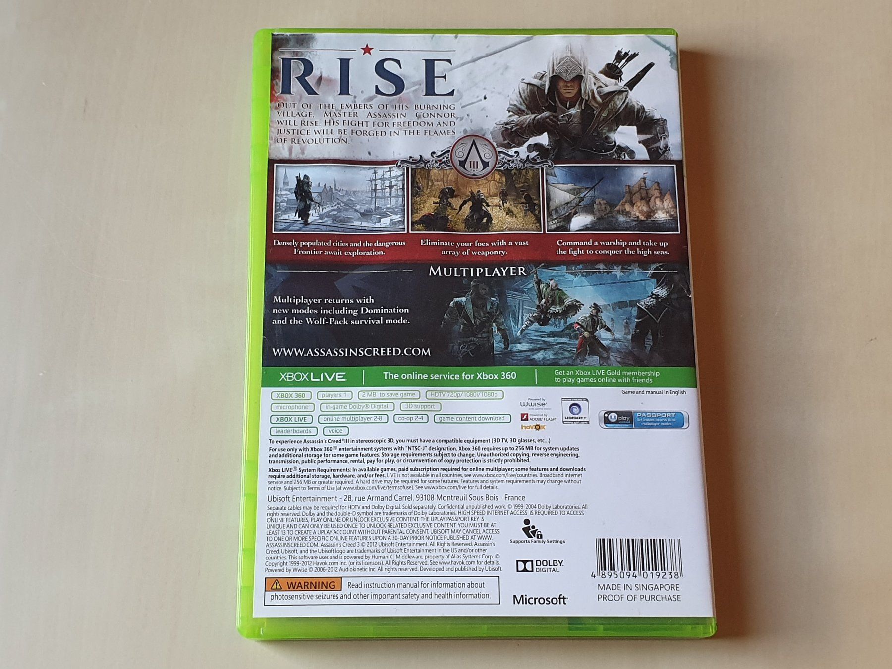 Microsoft Spiele: Assassins Creed III NTSC/J – Gebraucht aus Stansstad von collectorsshop 1