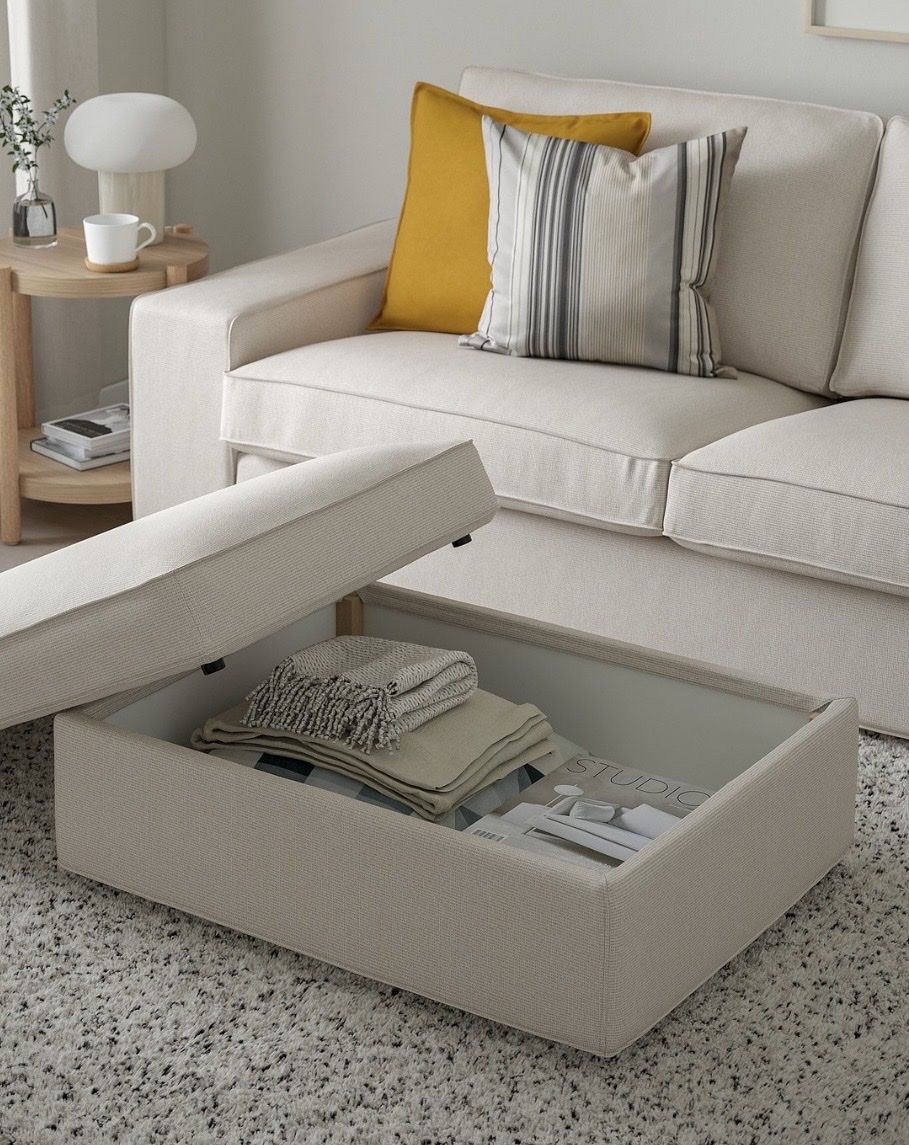Sgabelli: Ikea Stocksund Hocker mit Stauraum, Beige – Usato da Dübendorf venduto da SPLO