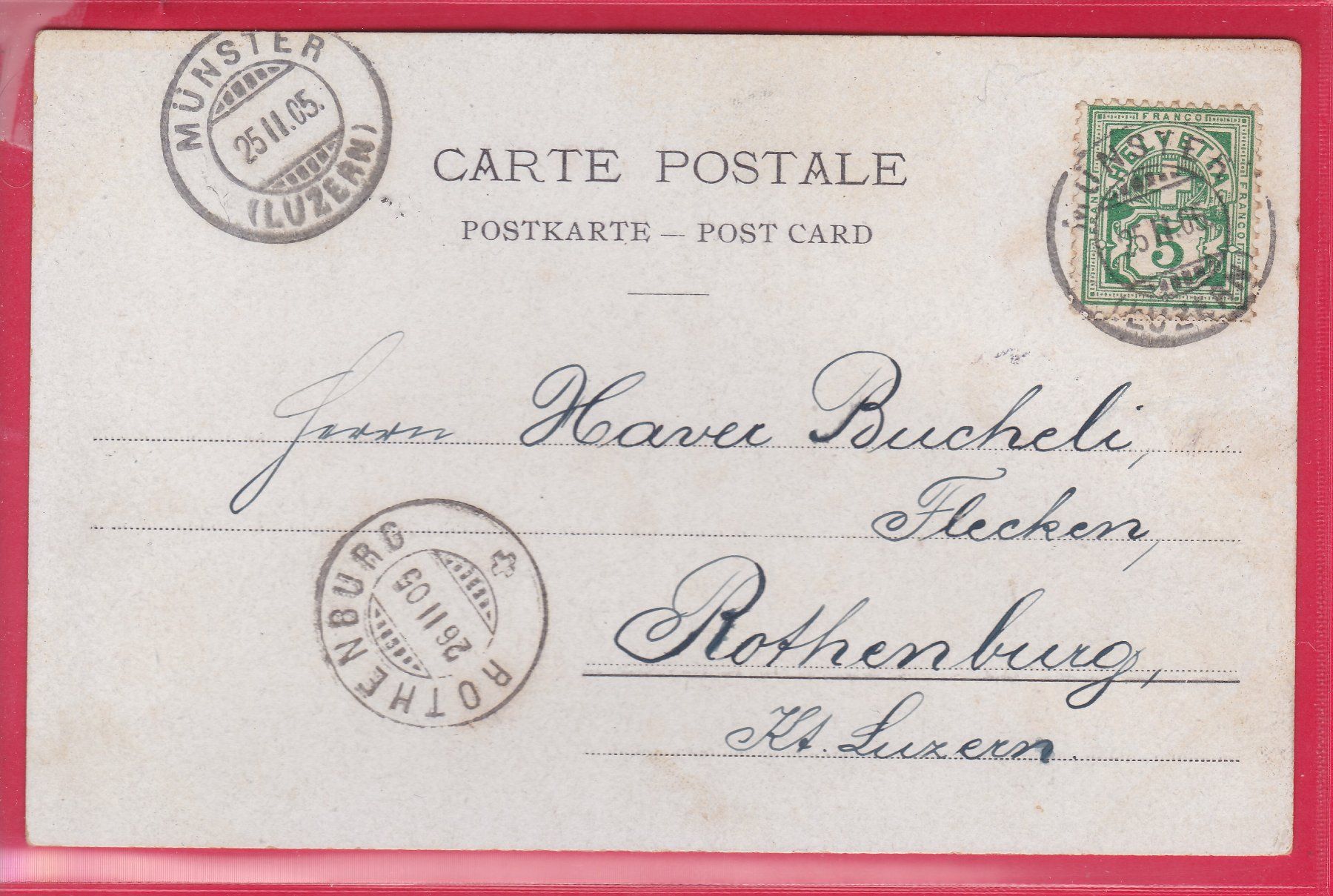 Cartoline postali: TROUPEAU DE CHÈVRES SUR L'ALPE, 25.2.1905 – Usato da Oberrieden venduto da Gebirgsstelze 1