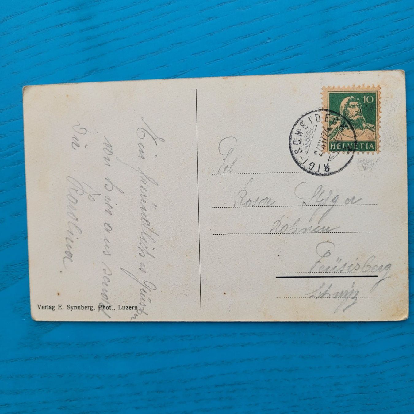 Cartoline postali: Rigi- Scheidegg/  Pension Burggeist  1924 – Usato da SCHÜBELBACH venduto da CoKaHa 1