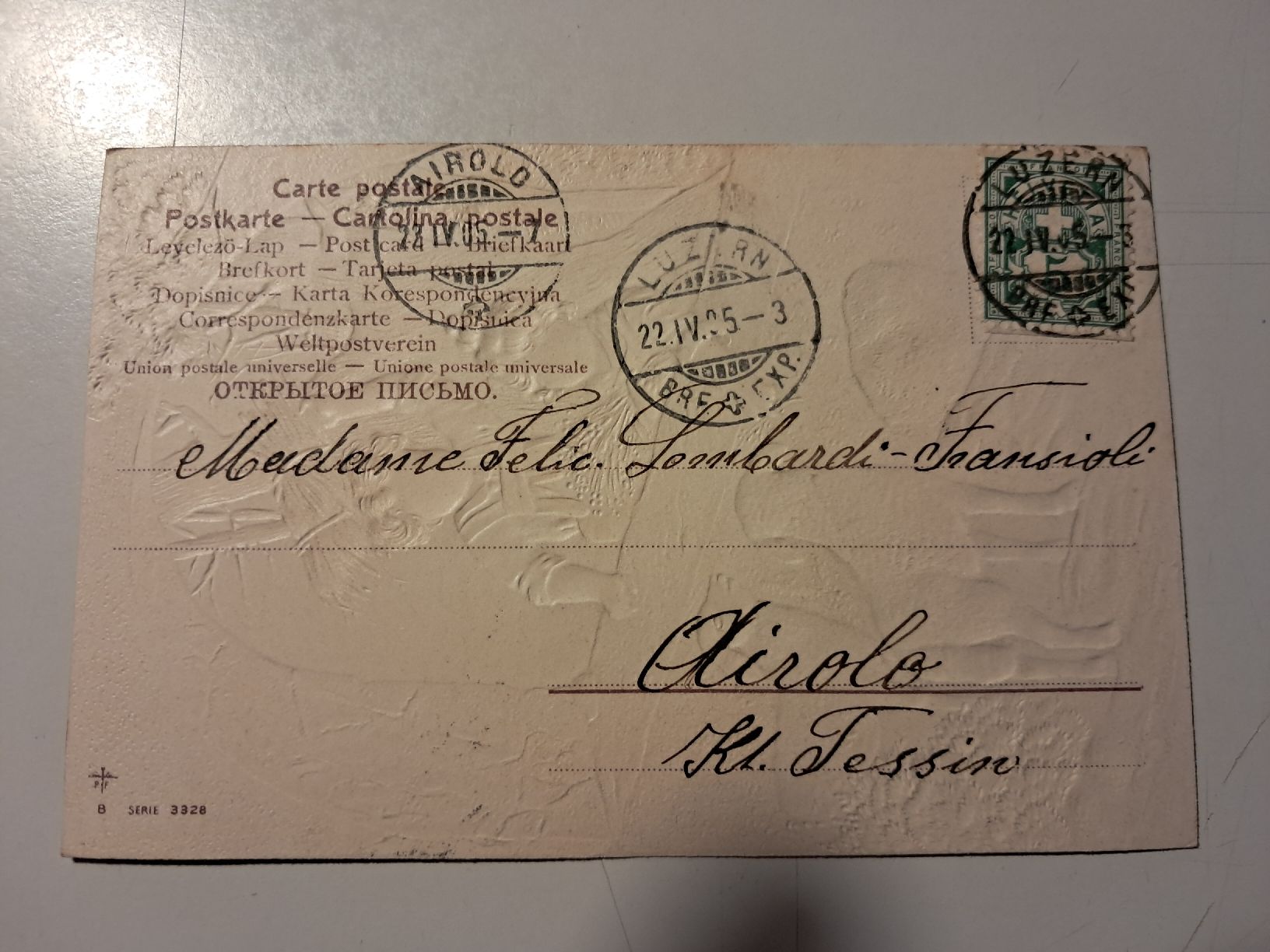 Ansichtskarten: stupenda cartolina d'epoca  – Gebraucht aus Gorduno von ema_7yhp 1