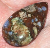 Cabochon - L-6745 – Roter Quesera Calcit ca. 34x20mm