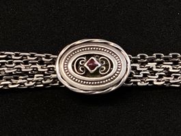 830Silber gestempelt, antiker Schmuckanhänger, Jugendstil