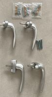 4x gebrauchte Fenstergriffe 4 B, silber, mit Schrauben