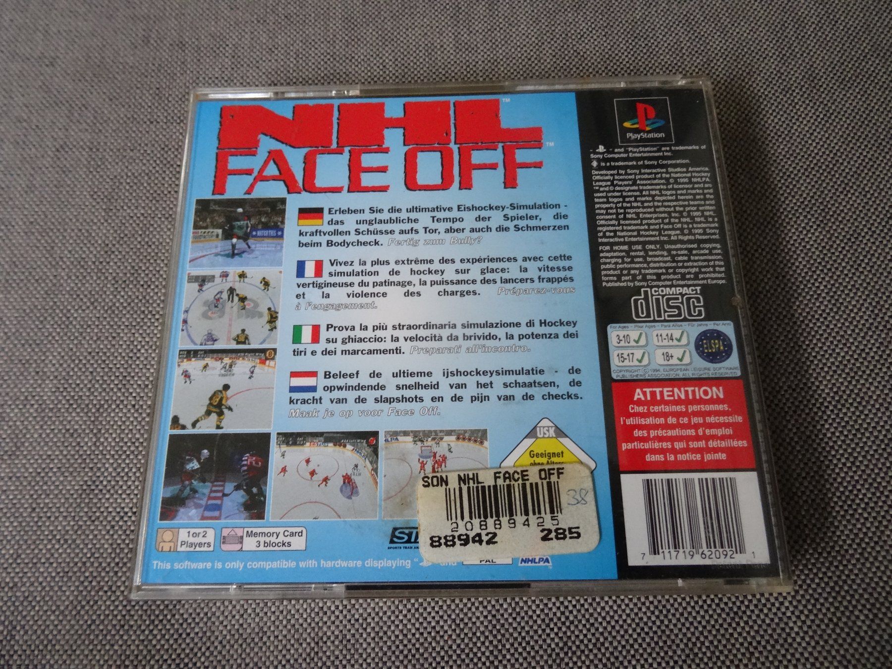 Sony Giochi: NHL FACE OFF PS1 – Usato da Olten venduto da Disc-Ausverkauf 2