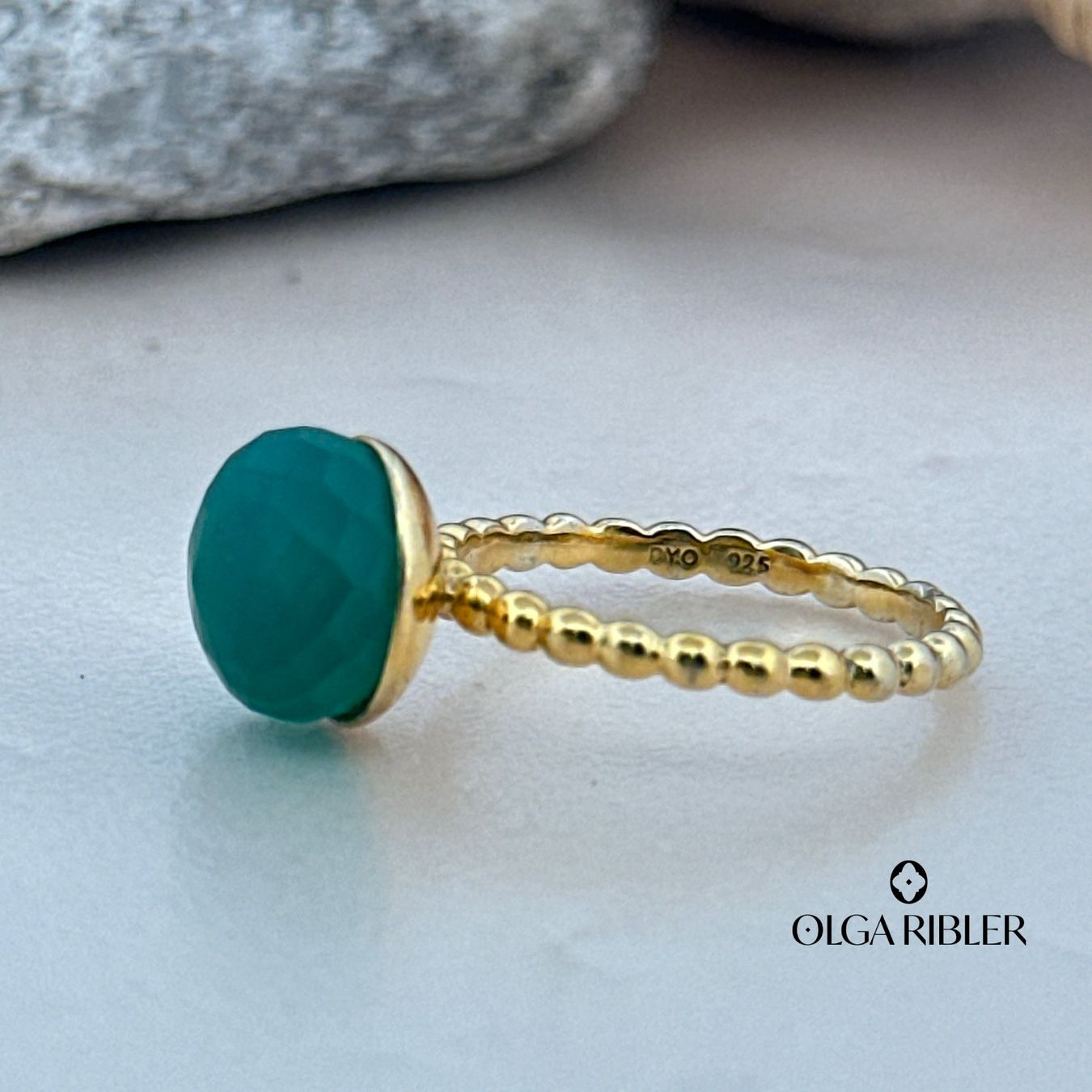 Olga Ribler Ringe: Silber Bubble-Ring mit grünem Onyx Grösse 52 – Neu (gemäss Beschreibung) aus Luzern von byolgaribleroutlet 2
