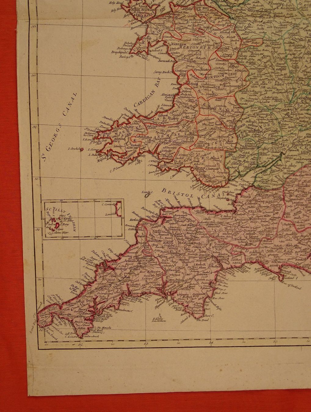 Cartine & Atlanti: ENGLAND, KUPFERSTICHKARTE 1796 – Usato da Grüningen venduto da Kartensammler 5